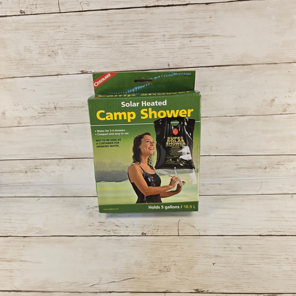 Coghlan's Solar Heated Camp Shower 5 Gallon Portable Outdoor Shower Bag 9965